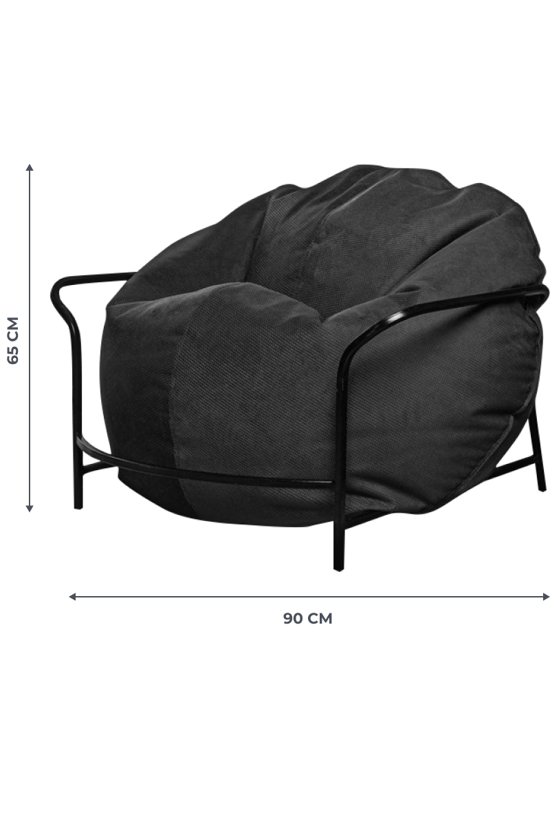 картинка Кресло Лофт Велюр Серый от магазина бескаркасной мебели Bag Life+