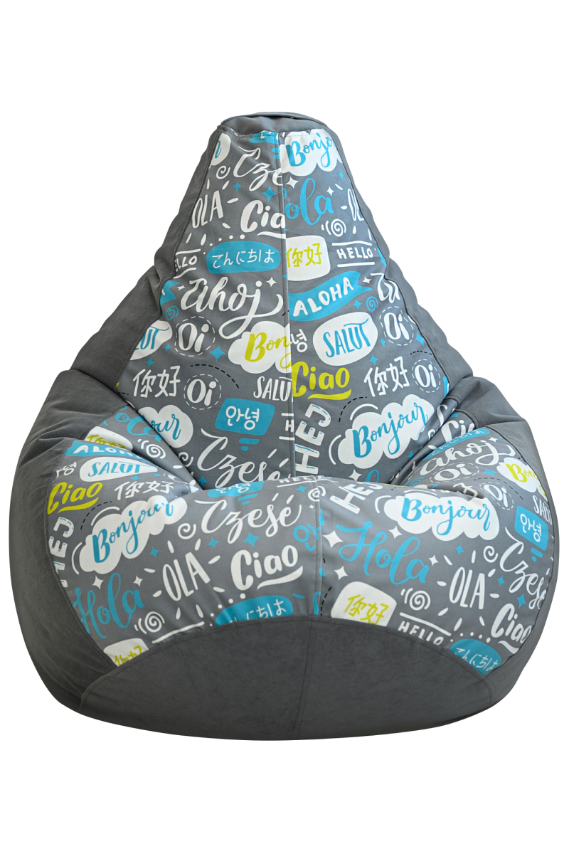 картинка Кресло Мешок Велюр Привет 2XL от магазина бескаркасной мебели Bag Life+