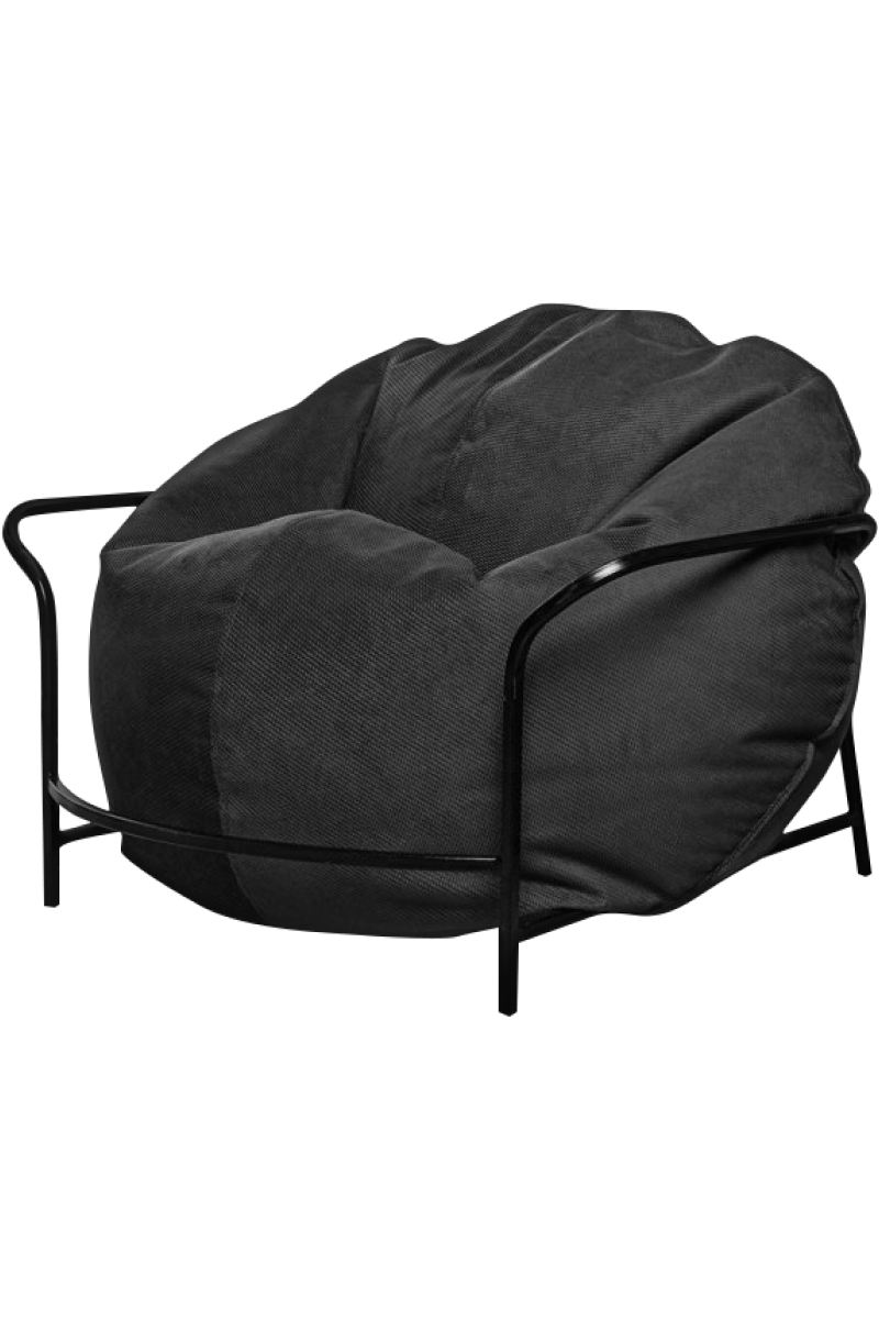картинка Кресло Лофт Велюр Серый от магазина бескаркасной мебели Bag Life+