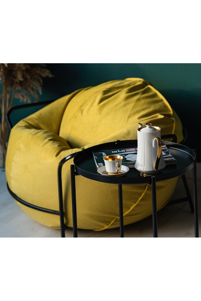 картинка Кресло Лофт Велюр Жёлтый от магазина бескаркасной мебели Bag Life+