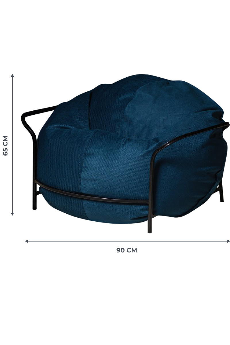 картинка Кресло Лофт Велюр Синий от магазина бескаркасной мебели Bag Life+