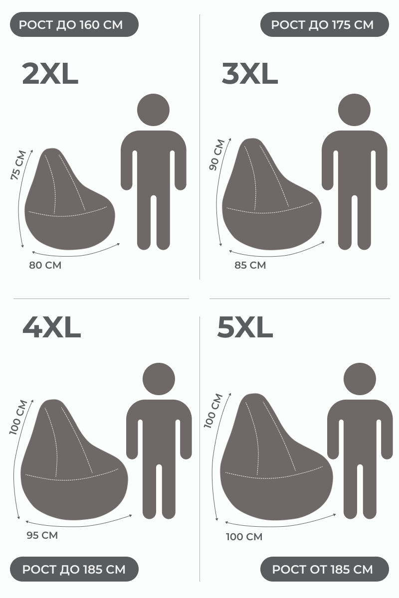 картинка Кресло Мешок Ушастик 3XL от магазина бескаркасной мебели Bag Life+